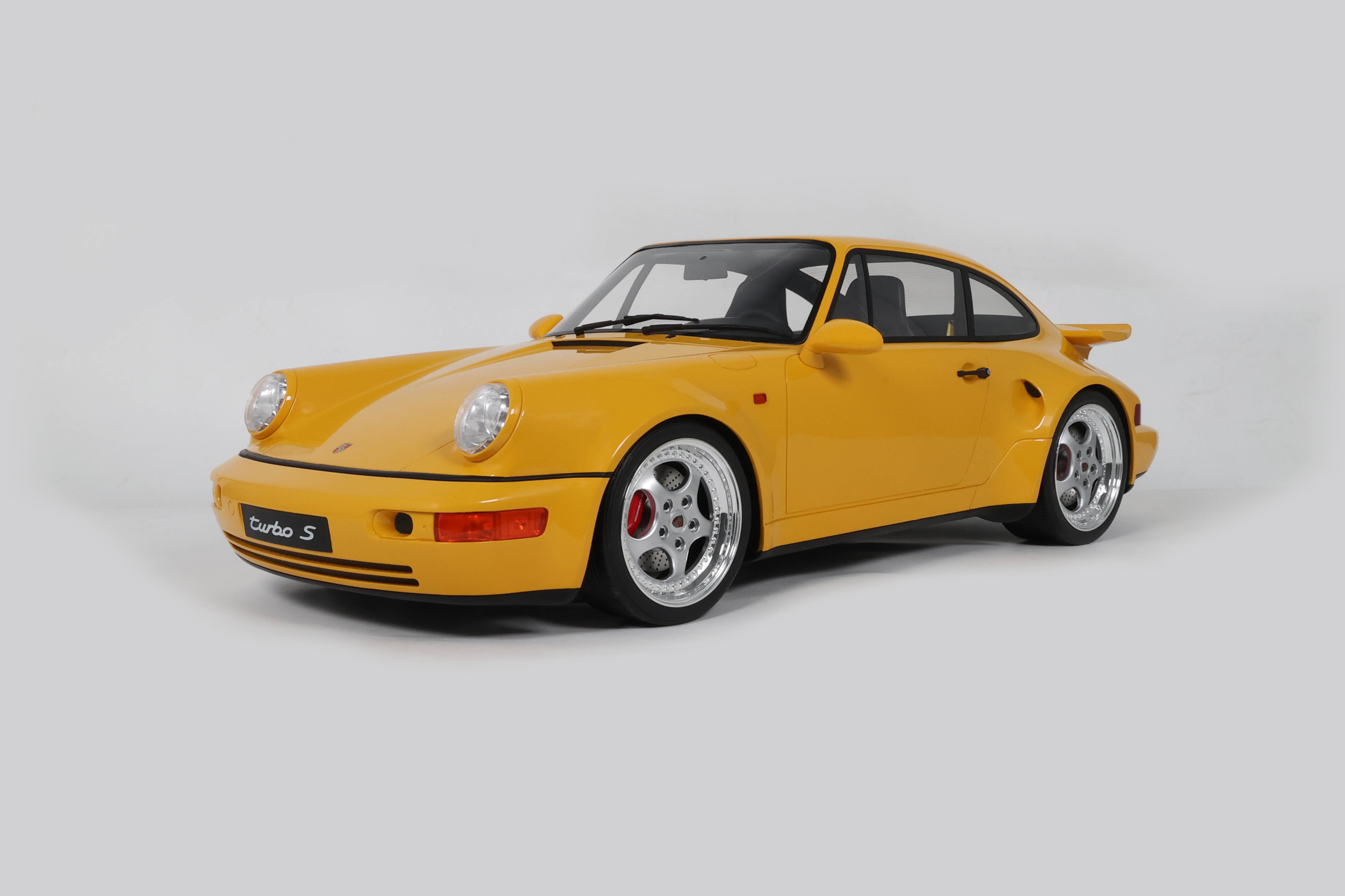 Porsche 911 (964) Turbo S 1994 Geel - 1:8